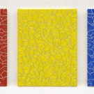 Ekrem "Red, Yellow and Blue", 2013, Oil on Canvas, each 35 x 27 cm