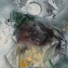 Franziska Kneidl, G. F., 2017, Acryl, Öl und Lack auf Kunststoff und Papier / Acrylic, oil and lacquer on plastic film and paper, 30 x 21 cm